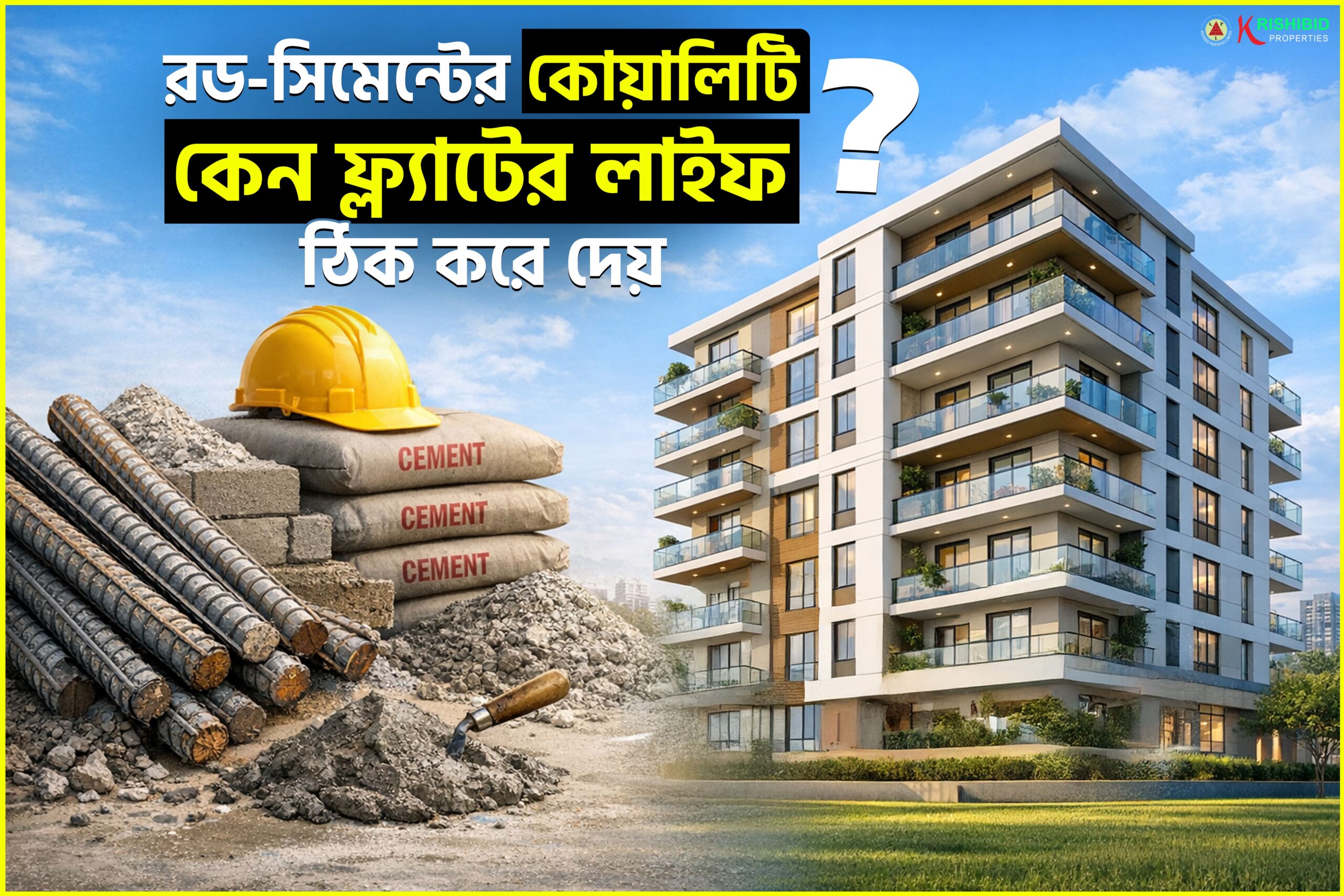 ফ্ল্যাটের স্থায়িত্বে রড ও সিমেন্টের গুরুত্ব